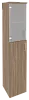 Офисный шкаф высокий узкий со стеклом левый / правый