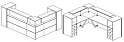 Ресепшен угловой г-образный с внешним углом 8