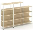 Трехсекционный стеллаж четырех/трехярусный