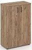 Офисный шкаф средний широкий (2 низких фасада, задняя стенка ЛДСП