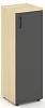 Офисный шкаф средний узкий левый / правый (1 средний фасад, задняя стенка ЛДСП)
